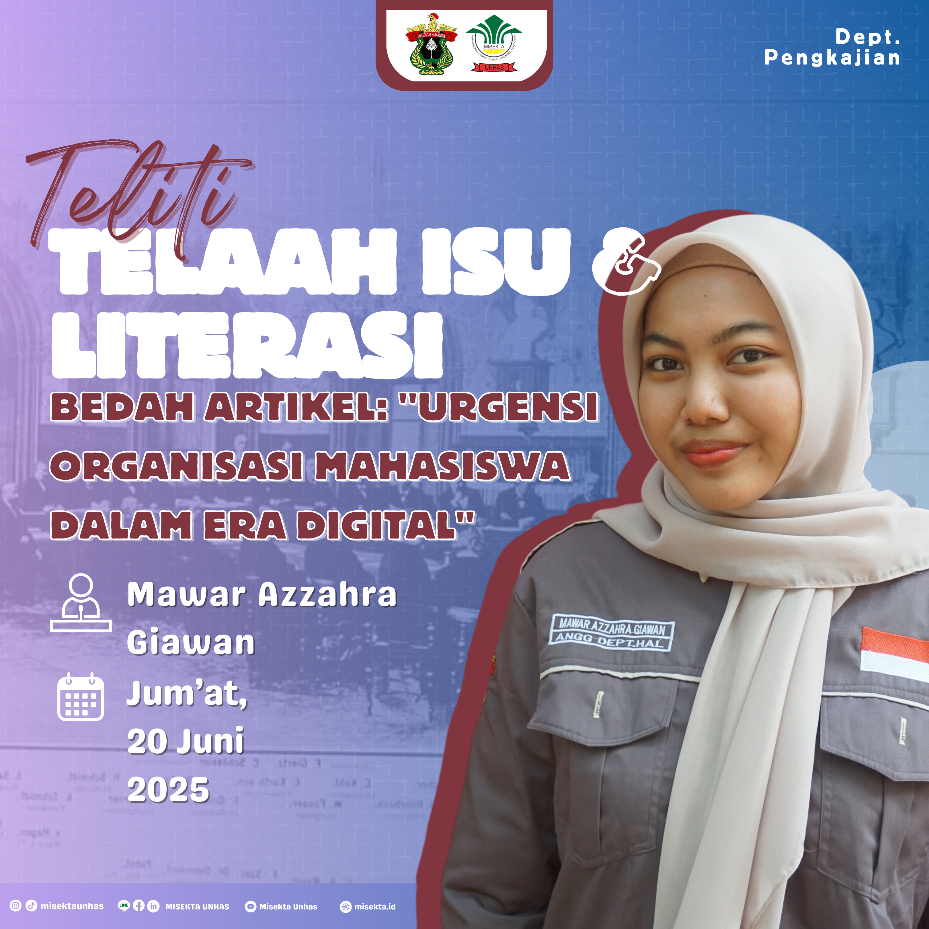 Bedah Artikel: "Urgensi Organisasi mahasiswa dalam era digital"
